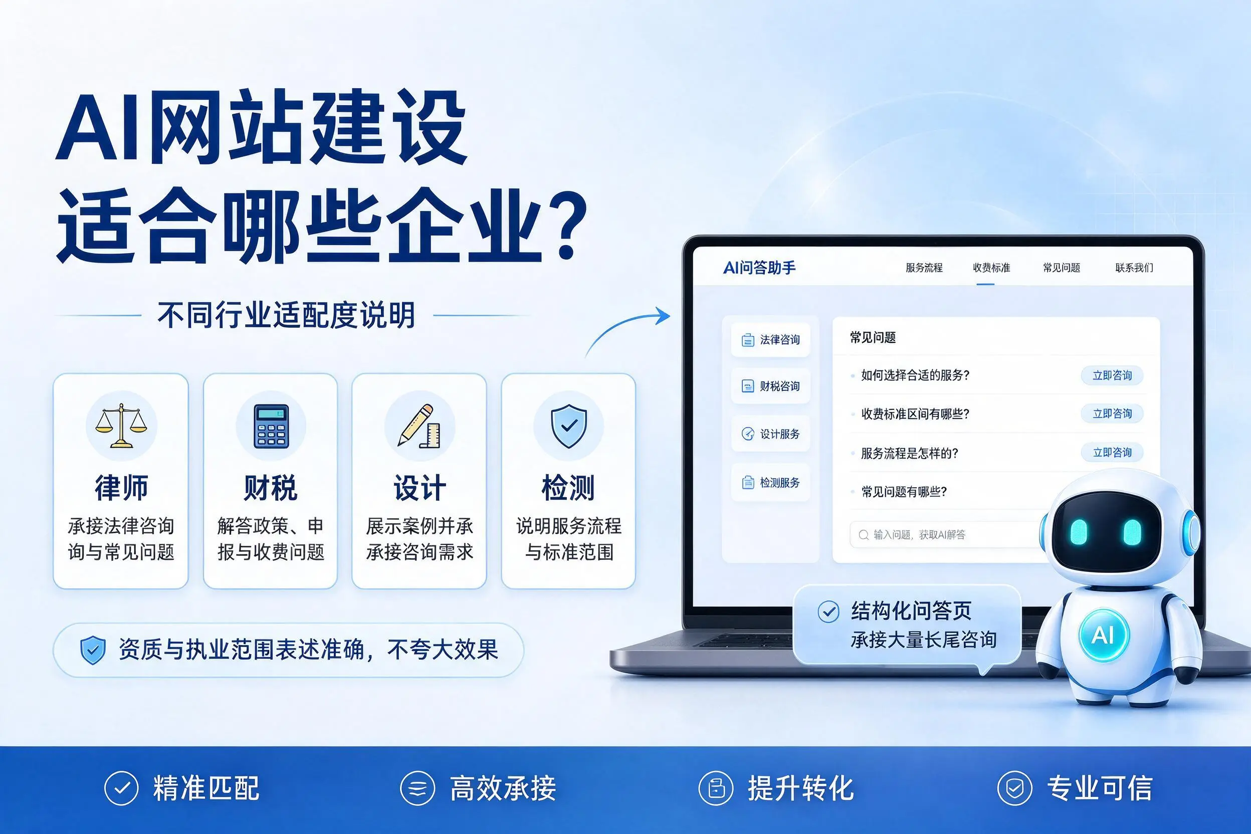 AI网站建设适合哪些企业?南充不同行业适配度说明